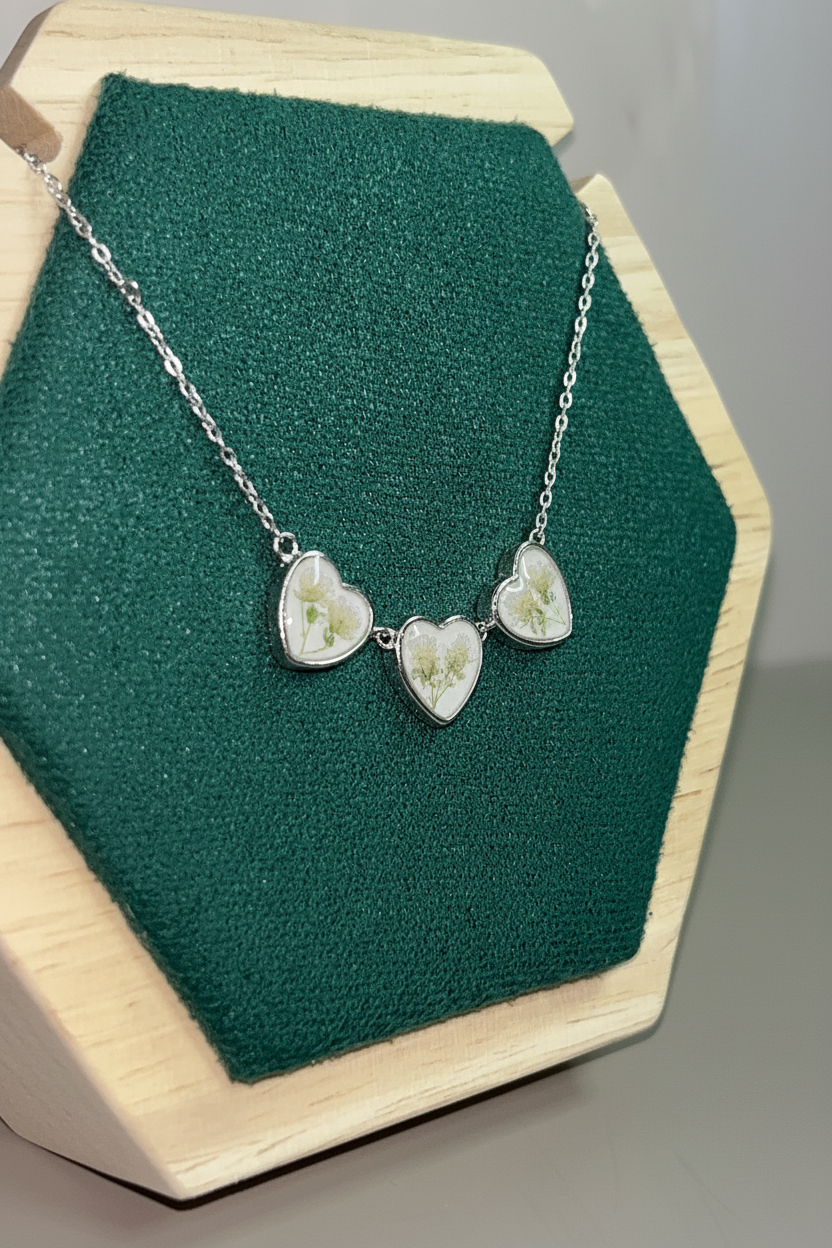 Trinity Heart Memory Necklace