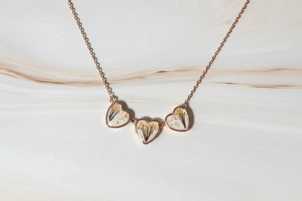 Trinity Heart Memory Necklace
