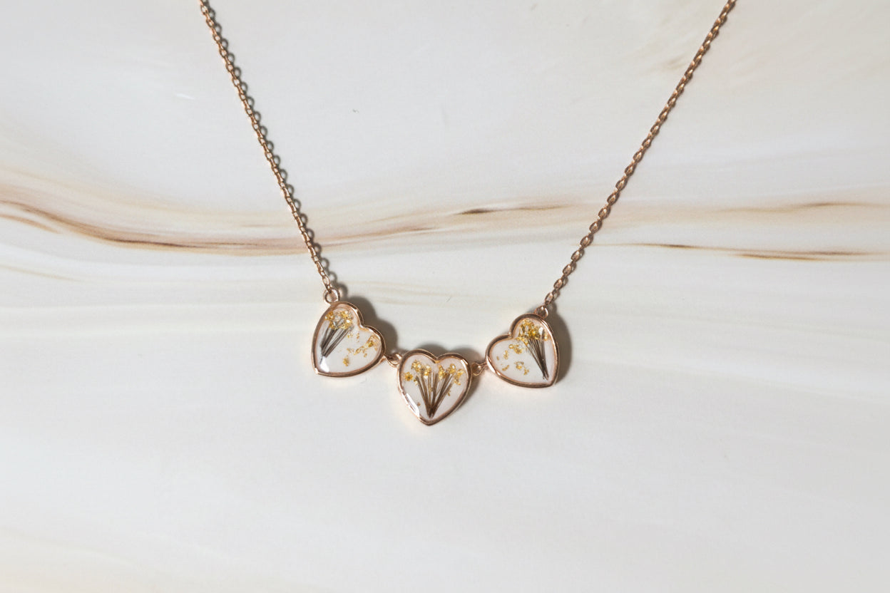 Trinity Heart Memory Necklace