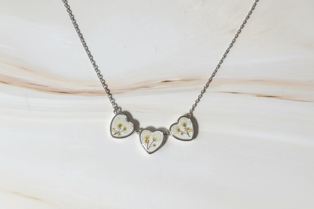Trinity Heart Memory Necklace